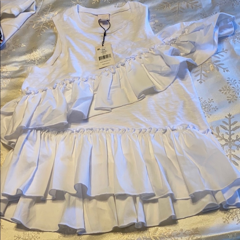 Ruffle white shirt